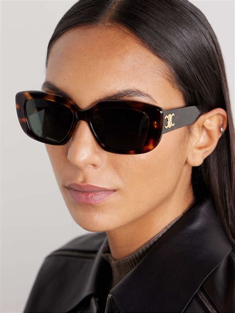 celine 47mm rectangular sunglasses|Rectangular sunglasses in acetate .